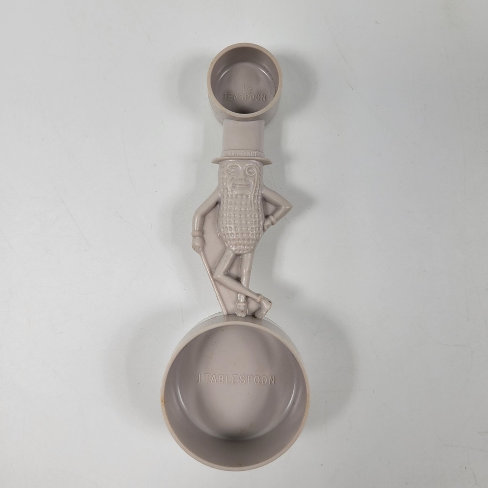 VTG Planters Mr Peanut Gray Measuring Scoop Spoon Tsp Tbsp Kitchenware‎ 1950s